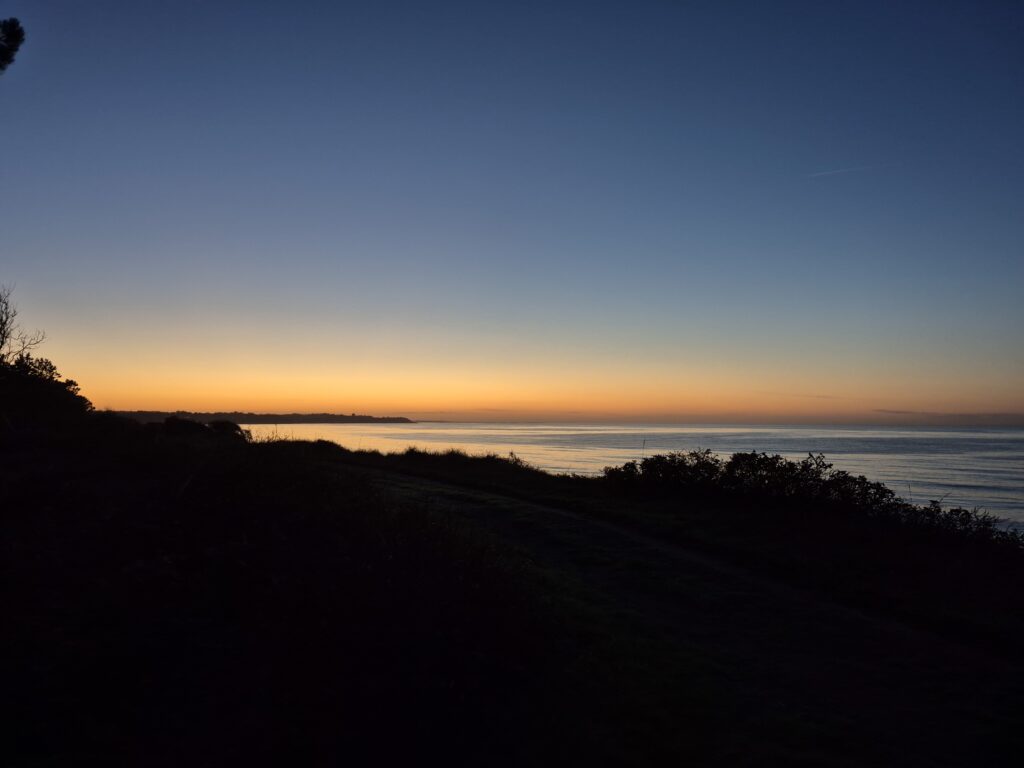 Solnedgang over havet i Odsherred